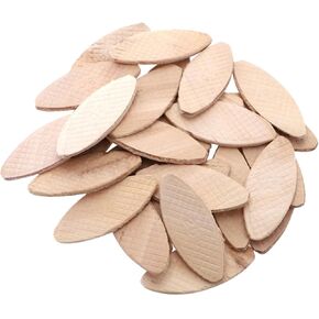 Angoily 100pcs Tenon Machine Woodworking Biscuits for Connection Solid Wood Plates Fit for Furniture and Craft Projects