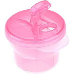 Powder Formula Dispenser Non-Spill Rotating Milk Powder Three Layer Stackable Snack Cup Formula Dispenser Container Storage Pink Three-Layer Milk Powder Cup Milk Powder Dispenser,Milk Powder