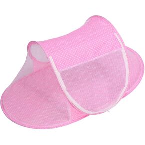 Foldable Nursery Crib Bed Cot Netting Canopy Net Tent Breathable Soft Fabric Easy to Carry for Traveling ()
