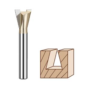 Dovetail Router Bit 1/2" Shank 1-3/8"Dia Tungsten Carbide 14.5 Degree Dovetail Joint Joinery Bit Half-Blind Through Dovetail Bits for Drawer Cabinet Box Joints Making Woodworking
