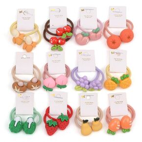 24pcs رابطات شعر الطفل للفتيات ، وروابط الشعر الصغيرة اللطيفة للشعر الرقيق ، حاملي ذيل الحصان ، ملحقات شعر مطاطية الشعر المرنة للبنات طفل الأطفال (Multicolor (A))