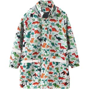 Kids Girls Boys 𝗪aterproof Raincoat Reflective Strips Rain Jacket Outwear Toddler Clothes Mudproof