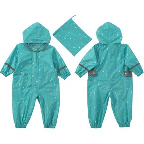 Toddler Boys Girls Rain Suit Rainwear Set Hooded Reusable Rainproof Mudproof Outdoor Activities Rainproof