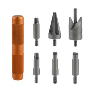 1 Set Case Prep Case Chamfer Deburring Hand Tool Primer for Removing Crimps Pocket Reamer and Cleaners for Reloading(Yellow - 1 Set)