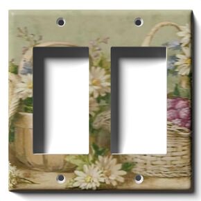 Flower Baskets Decorative Light Switch Cover - Single Toggle Wall Plate