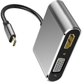 2/4 in 1 USB C Docking Station Two 4K 60Hz 30Hz Adapter with USB3.0 Hubs for Laptop