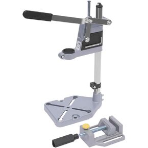 Heavy-Duty Drill Press Stand Tool with Adjustable Clamping, Single-Hole Electric Table Vise Bench Clamp Workstation Repair Portable for Hand Drills