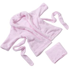 1set Boys and Girls Fleece Bathrobe with Hat Soft Plush Nightwear for Newborns Months Unisex Towel Robe for Cozy Bath and Relaxing Lounging Adorable Design for Boys and Girls