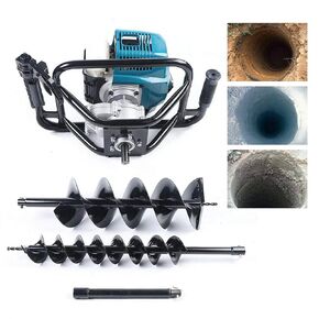 DYRABREST 52cc Gas Powered Earth Auger Post Hole Digger Borer Fence Ground Drill 4inch / 6inch / 8inch Bits
