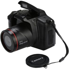 Digital Camera SLR 1080p Video Camcorder Handheld Digital Camera 16X Digital Zoom with 2.4Inch Screen for Photograph Vlogging Black