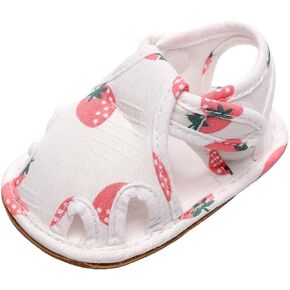 Infant Toddler Shoes Soft Sole Non Slip Toddler Floor Shoes Fruit Strawberry Print Sandals Boys Water (Red, 0Months)