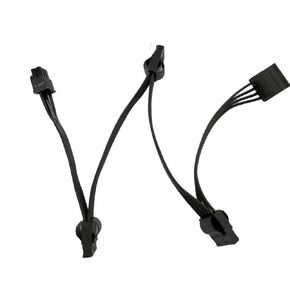 Host Case Mainboard 6Pin to 4 Port 4Pin Power Cable Adapter Splitter Easy Installation for Desktop Servers Maintenance