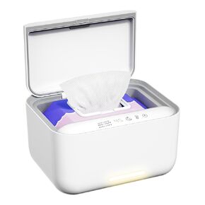 Baby Wipe Warmer with 3 Modes Temperature Control, Large Capacity Diaper Water Wipes Warmer with Light for Wipe, Towel, Wet Tissue Wipe Dispenser Holder Warmer Keep Moist for Babies