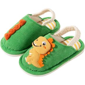 Toddler Shoes Dinosaur Slippers Toddler Cotton Knit House Slippers Boys Girls Warm Cute Dinosaur Plush Non Slip Winter