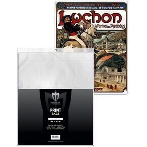 100 Max Pro 12x18 Photo/Lithograph/Print Sleeves Bags with Flap - Archival Quality Protection for Your Photos Litho and Prints