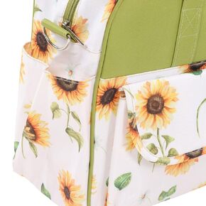 Diaper Bag,Multifunction Baby Bag for Boys and Girls with Many Pockets Travel Diaper Bag for Mom and Dad (Sunflower)