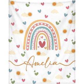 Personalized Baby Blanket - Custom Baby Blanket for Boys with Name for Kids Personalized Baby Boy Gift for Christmas Birthday Baby Shower Customized Blanket for Newborn Toddlers Stroller Blanket