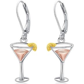 PELOVNY Champagne Earrings for Eomen S925 Sterling Silver Wine Drop Dangle Earrings Wine Jewelry Gift for Women Girls in Kuwait
