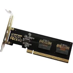 PCIe X16 to 2/4 Port NVMe Expansion Card PCIE SFF8654 4i 8i Graphics Card Adapter Development Board for Desktop