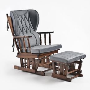Comfort Deluxe Glider Chair and Ottoman Set (Greenish Yellow) in Saudi Arabia