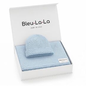 Luxe Collection 100% Organic Luxury Knit Baby Blanket + Hat Set (Blush Pink)