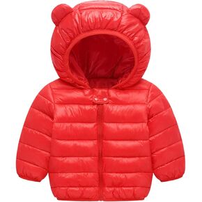 sfdgfhyf Baby Boys Girls Winter Coat Lightweight Packable Hooded Puffer Jacket Toddler Quilted Little Girls