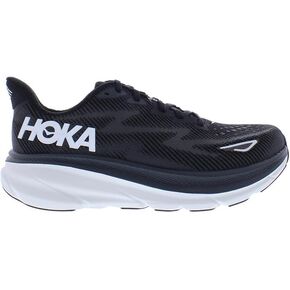 Hoka Clifton 9 Women's Road Running Shoekers (نظام حجم الأحذية الأسود/الأبيض ، والبالغين ، والنساء ، والرقم ، المتوسط ​​، 8)