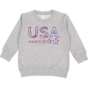 inktastic Fourth Of July USA- Red, White, and Blue Toddler Sweatshirt