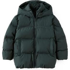 Boys Girls Winter Coats Thicken Warm Hooded Puffer Padded Jackets Zip Mid Long Down Coat Kids Windbreaker Snow Outwear