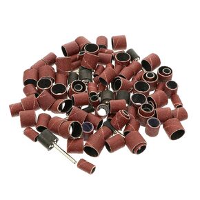 102pcs Set Nail Sanding Bands for Nail Drill Drum Sander Kit Mandrels Manicure Sanding Bands Drum Sleeves Sandpaper Bands for Nail Art
