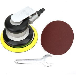 KP 6504 Pneumatic Sander, 5 inch Air Polishing Tool with Japanese Fast Connector, 10000RPM High Speed, Suede Sandpaper Compatible, Ideal for Mirror Finishing