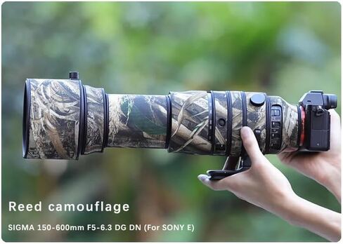CHASING BIRDS Camouflage Waterproof Lens Coat for Sigma 150-600mm F5-6.3 DG DN OS Sports Rainproof Lens Protective Cover (Shadow Black) in Saudi Arabia