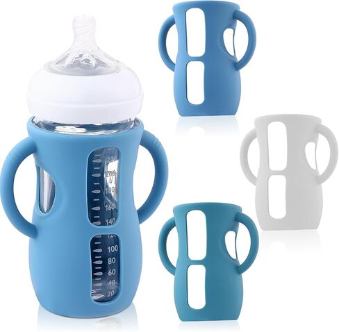 Silicone Bottle Covers Silicone Sleeve for Avent Natural Glass Baby Bottles Fits Philips Avent Glass Bottle Sleeve Phillips Avent Glass Bottles 4oz (3 Pcs) in Saudi Arabia