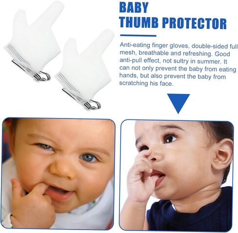 1pair Boy Girl Stop Thumb Sucking Gloves -Scratch Kit for Boy Girl Year in Kuwait