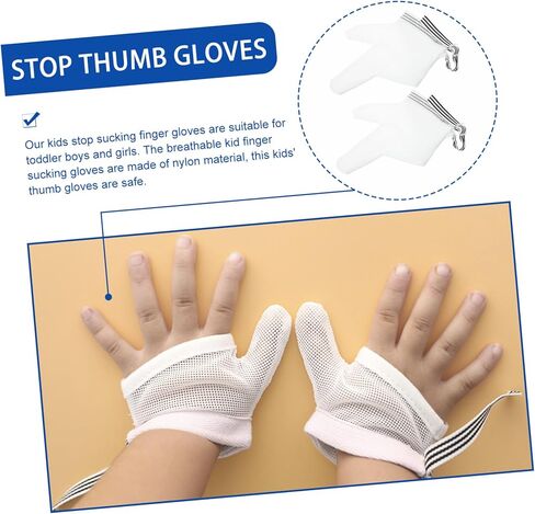 1pair Boy Girl Stop Thumb Sucking Gloves -Scratch Kit for Boy Girl Year in Kuwait