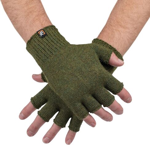 Evolution Knitwear Alpaca Knit Fingerless Gloves - Super Soft Baby Alpaca - Made in the USA - Large in Saudi Arabia