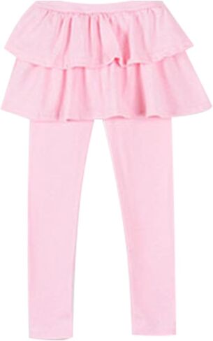 Kid Girls Leggings with Skirt Toddler Girl Ruffle Tutu Skirt Pant Birthday Party Little Girls School Uniform Pants in Saudi Arabia