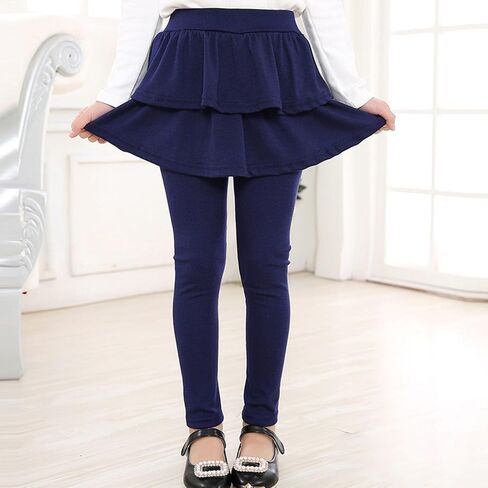 Kid Girls Leggings with Skirt Toddler Girl Ruffle Tutu Skirt Pant Birthday Party Little Girls School Uniform Pants in Saudi Arabia