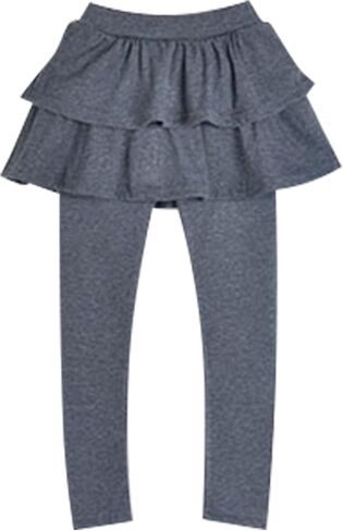 Kid Girls Leggings with Skirt Toddler Girl Ruffle Tutu Skirt Pant Birthday Party Little Girls School Uniform Pants in Saudi Arabia