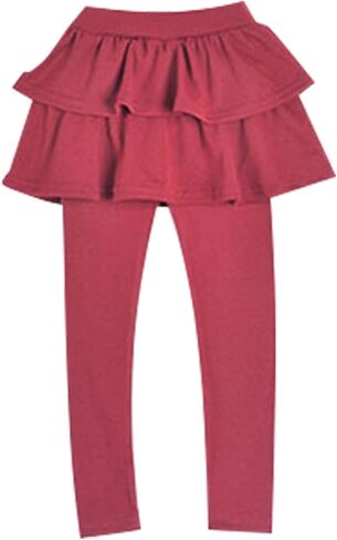 Kid Girls Leggings with Skirt Toddler Girl Ruffle Tutu Skirt Pant Birthday Party Little Girls School Uniform Pants in Saudi Arabia