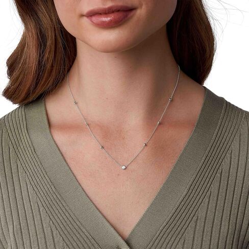 Fossil Women's Harlow Locket Collection Stainless Steel Pendant Necklace, Color: Silver (Model: JF04737040) in Saudi Arabia