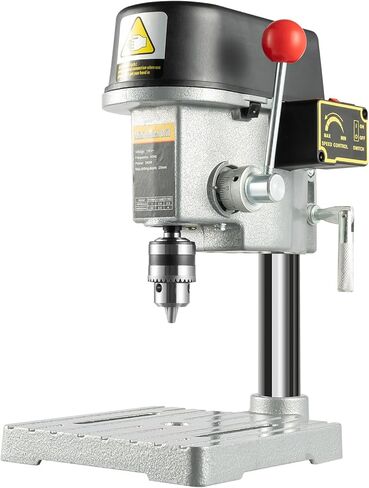 Mini Drill Press 340W Benchtop Drilling Machine 3-Speed Adjustable Small Table Driller Portable Jewelry Metal Drill Press Wood Drilling Machine Electric Table Top Drill Press in Kuwait
