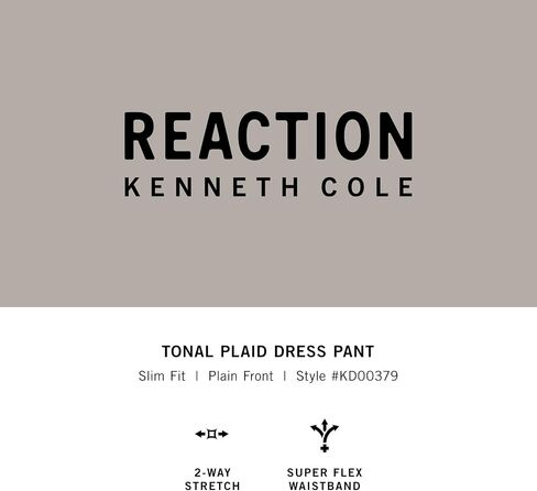 Kenneth Cole Men's Slim Fit Heather Dress Pant, Black, 29W x 30L in Kuwait