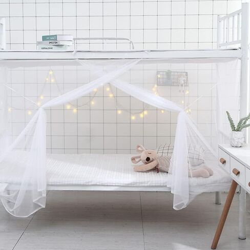 Mosquito Netting for Bed, Bed Canopy for Girls, 4 Corner Mosquito Bed Net Covers Twin to King Size Beds, Bug Net for Camping, Crib Canopy, Suit for Indoor Outdoor Use and Travel in Saudi Arabia