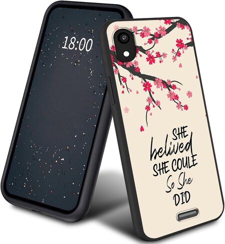 Baby Girl Black Slim Case for Moxee M2160, for Moxee M2160 Cute Silicone Phone Case for Men/Women, Full Covered Soft Gel Rubber Bumper Case for Moxee M2160 MH-T6000 in Saudi Arabia