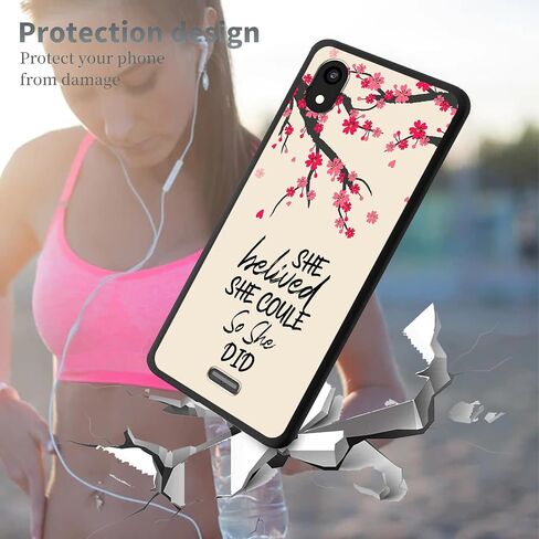 Baby Girl Black Slim Case for Moxee M2160, for Moxee M2160 Cute Silicone Phone Case for Men/Women, Full Covered Soft Gel Rubber Bumper Case for Moxee M2160 MH-T6000 in Saudi Arabia