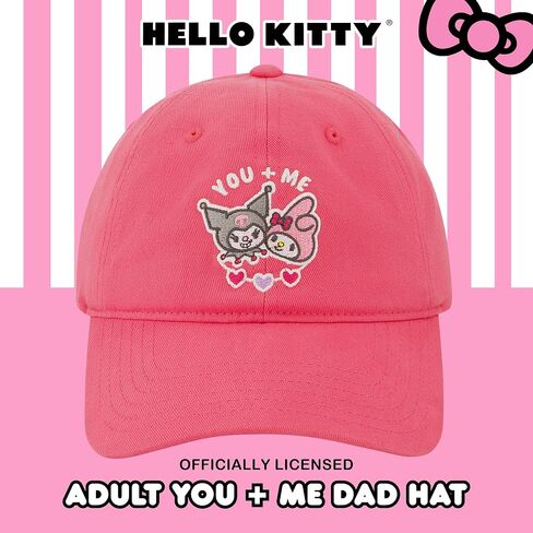 Hello Kitty Trucker Hat, Women's Adjustable Snapback Baseball Cap with Curved Brim, Blush, One Size in Saudi Arabia