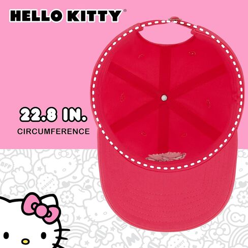 Hello Kitty Trucker Hat, Women's Adjustable Snapback Baseball Cap with Curved Brim, Blush, One Size in Saudi Arabia