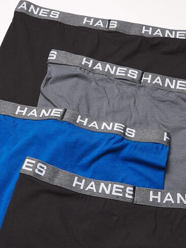 Hanes Ultimate Men's Boxer Briefs, Ultimate Comfort Flex Fit Cotton Modal, Super Soft Underwear, 4-Pack, Red/Blue/Navy-4 Pack, X-Large in Saudi Arabia