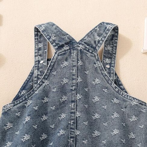 Honganda Baby Girl Boy Denim Romper Sleeveless Straps Button Jeans Jumpsuit Newborn Infant Summer Clothes Overalls in Saudi Arabia